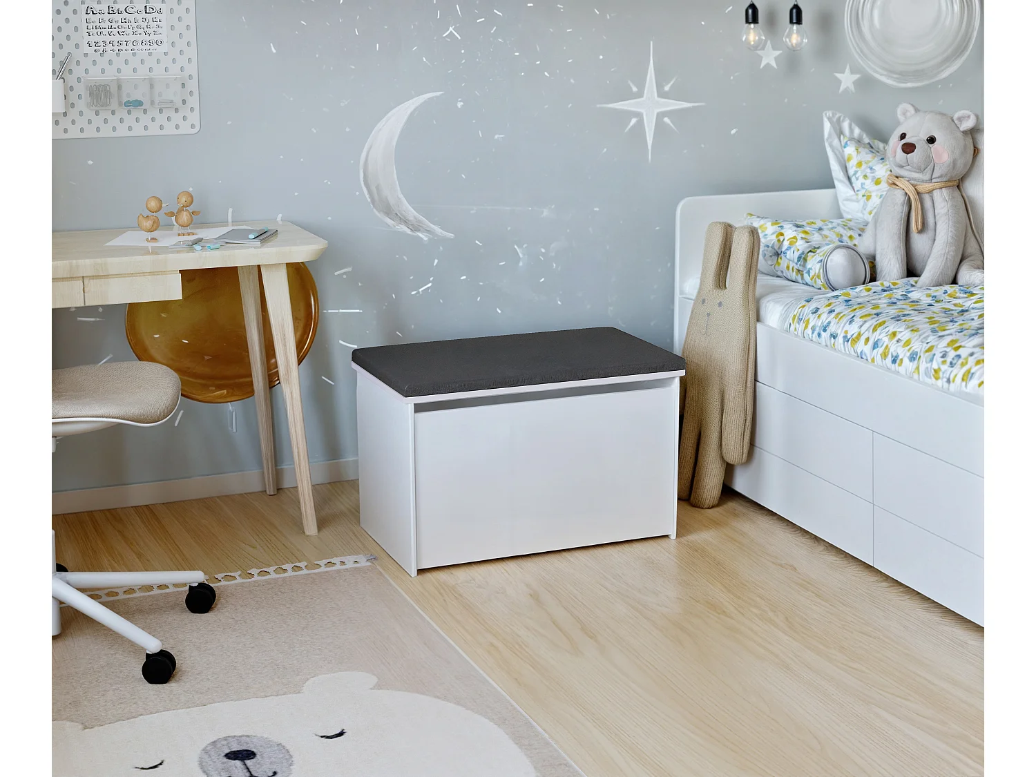 Coffre à jouets Daria avec siège