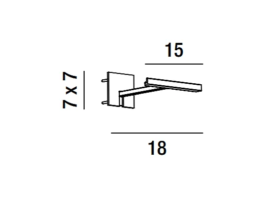 Suporte de metal cinza escuro para transformar CAGE em luminária de parede