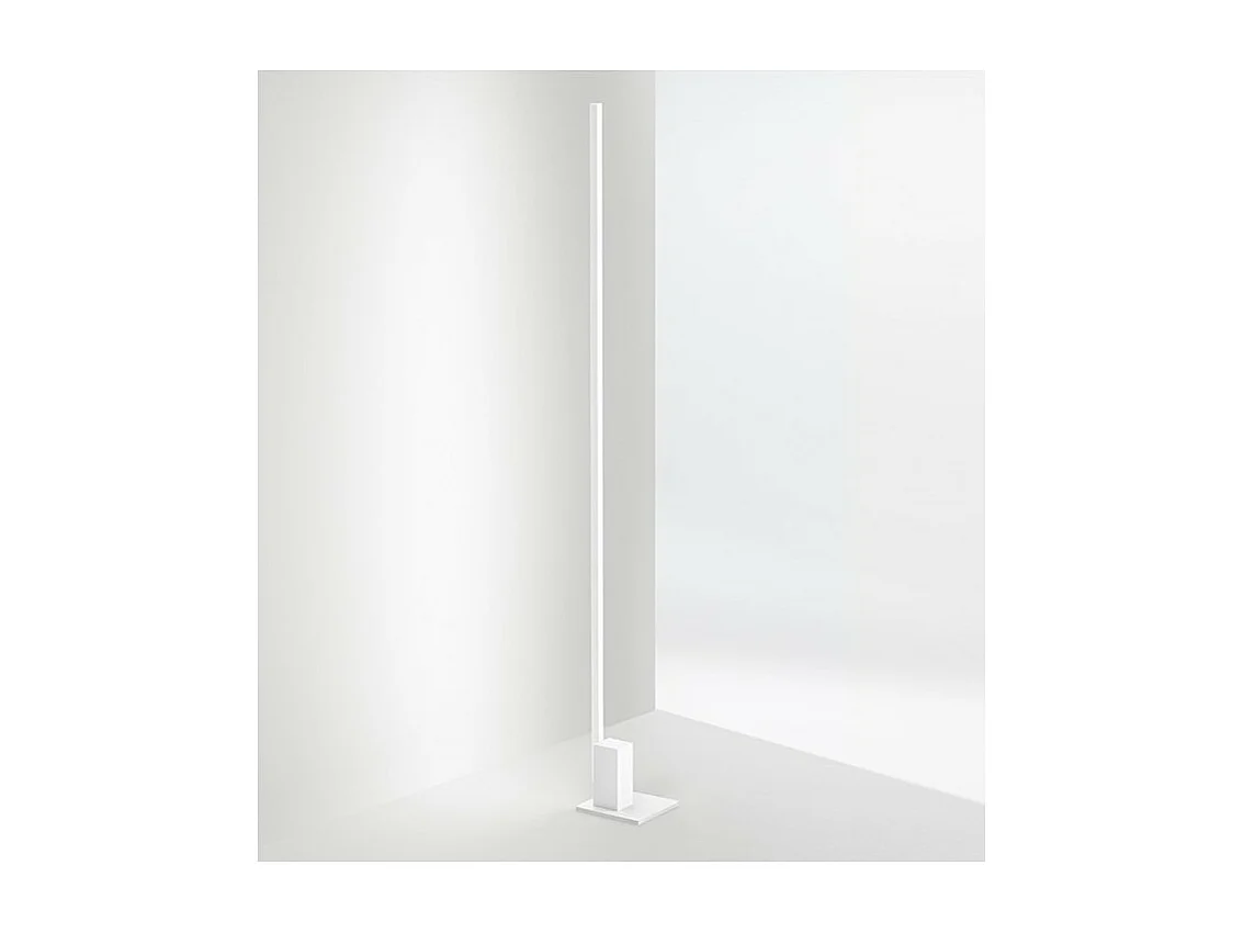 SYNCRO Weiße LED-Stehleuchte aus Metall H.168 cm Perenz