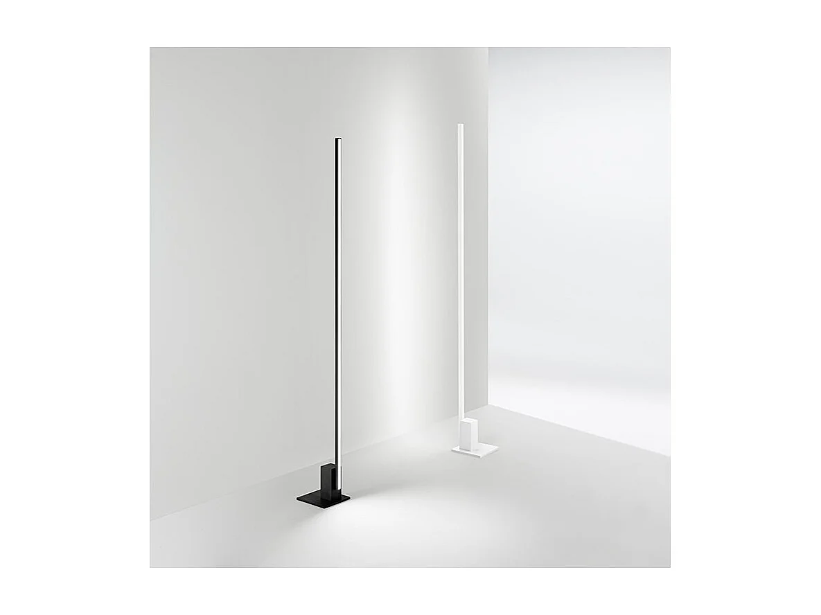 SYNCRO Weiße LED-Stehleuchte aus Metall H.168 cm Perenz