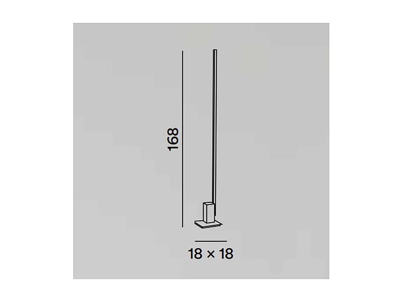 SYNCRO Weiße LED-Stehleuchte aus Metall H.168 cm Perenz