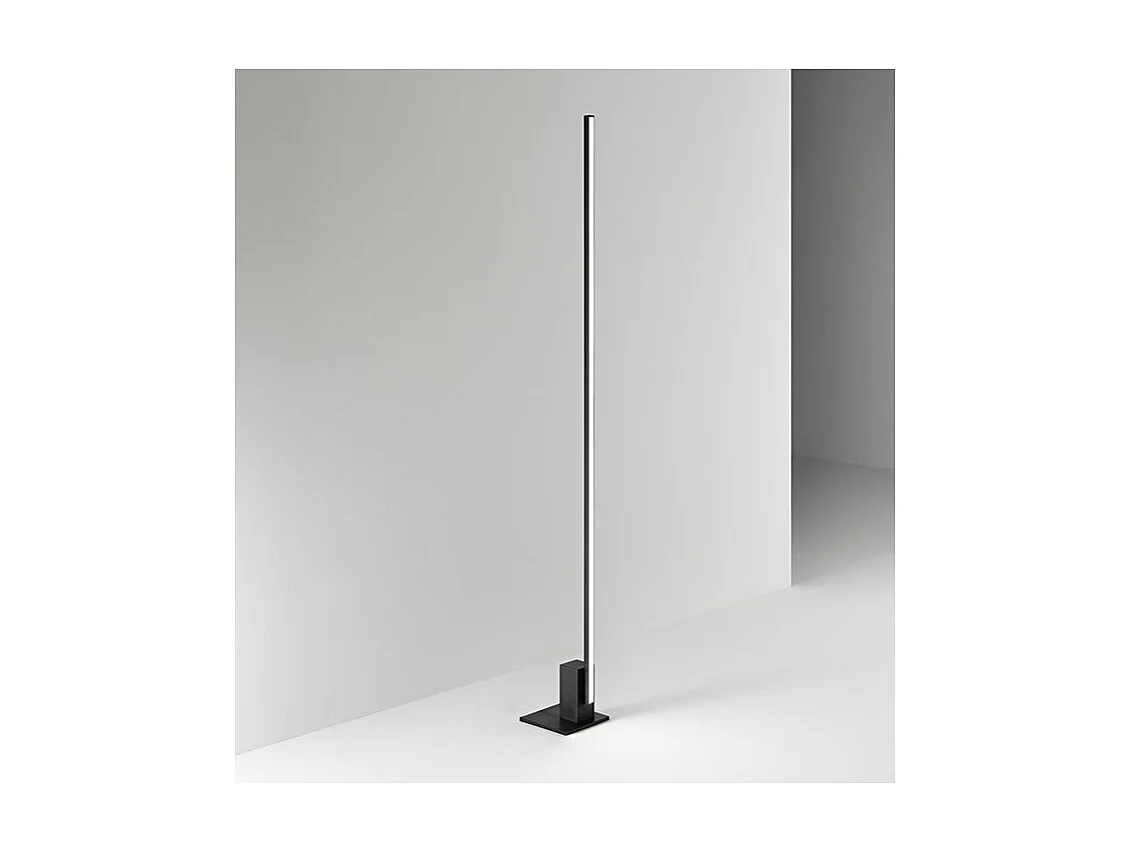 SYNCRO Zwarte LED-vloerlamp in metaal H.168 cm Perenz