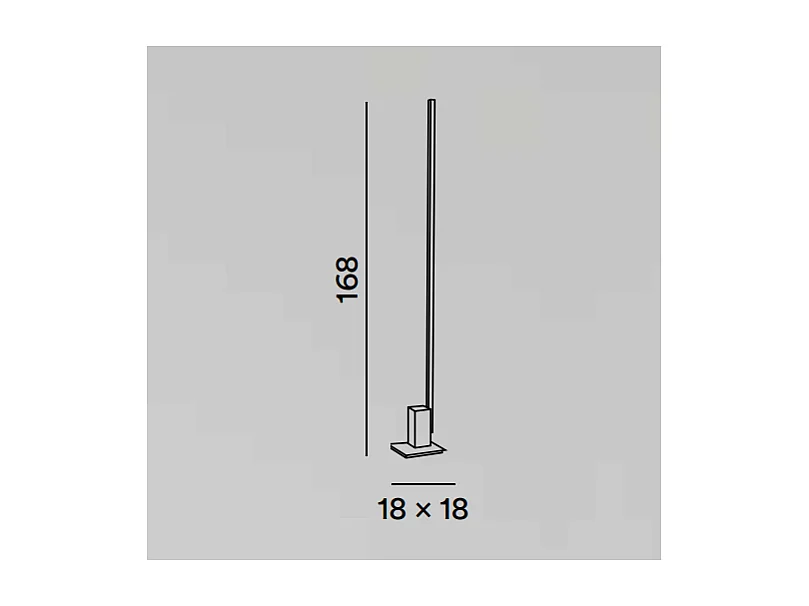 Candeeiro de pé LED preto SYNCRO em metal H.168 cm Perenz