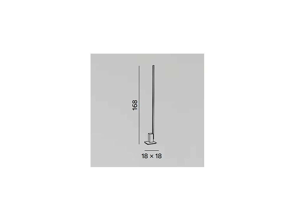 Perenz SYNCRO Black LED Floor Lamp in Metal H.168 cm