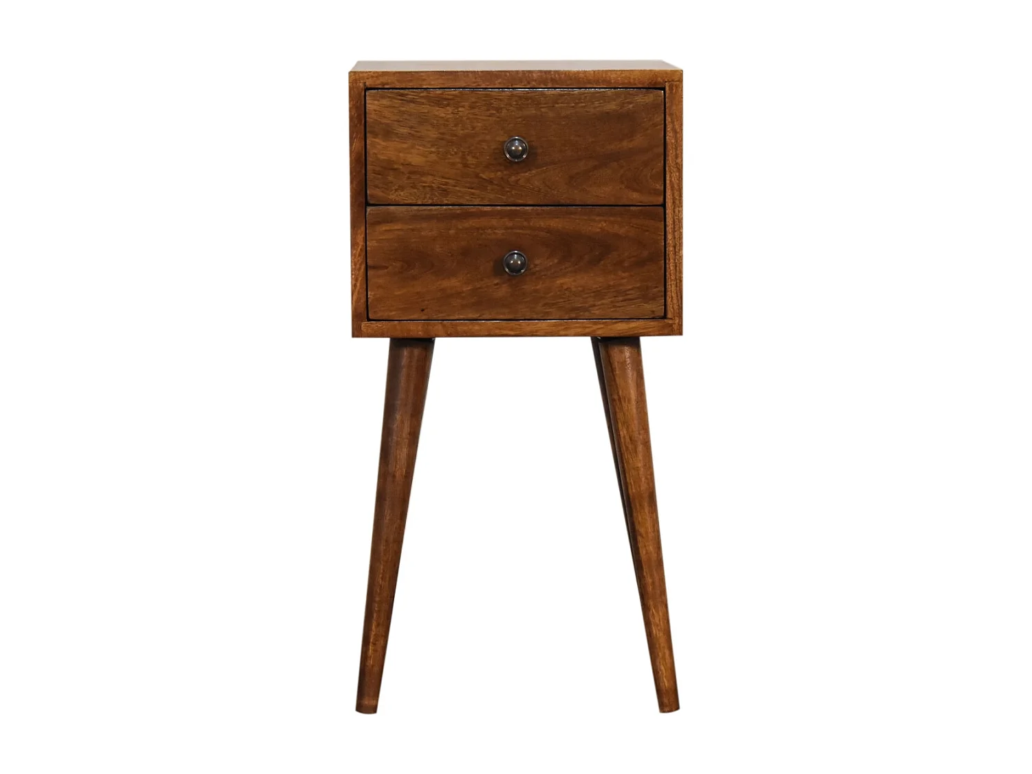 Table de chevet Mini 2 Tiroirs Chestnut