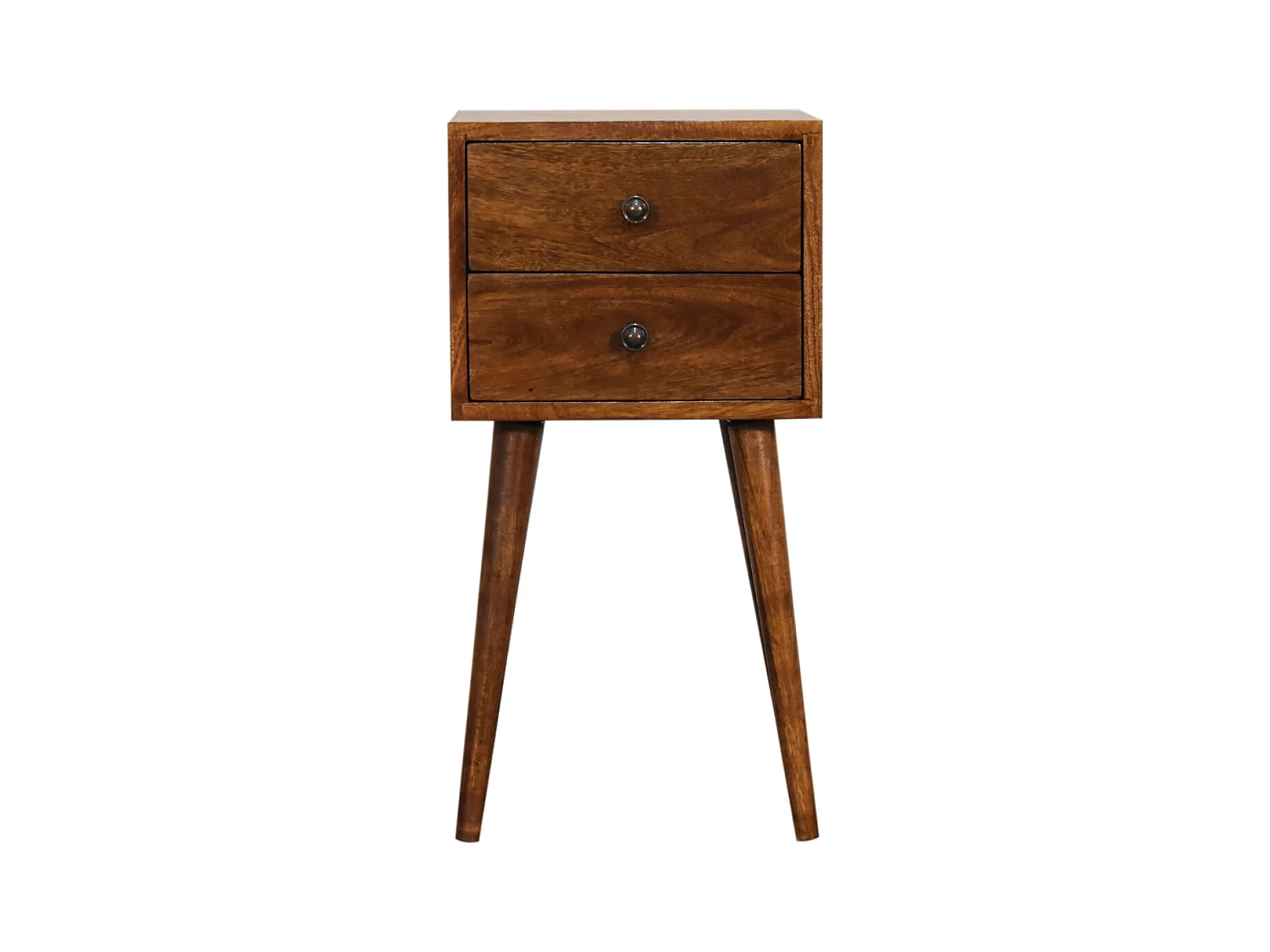 Table de chevet Mini 2 Tiroirs Chestnut