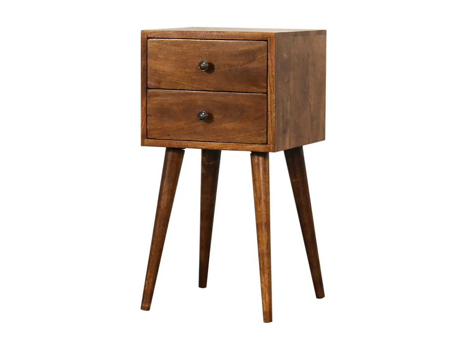 Table de chevet Mini 2 Tiroirs Chestnut