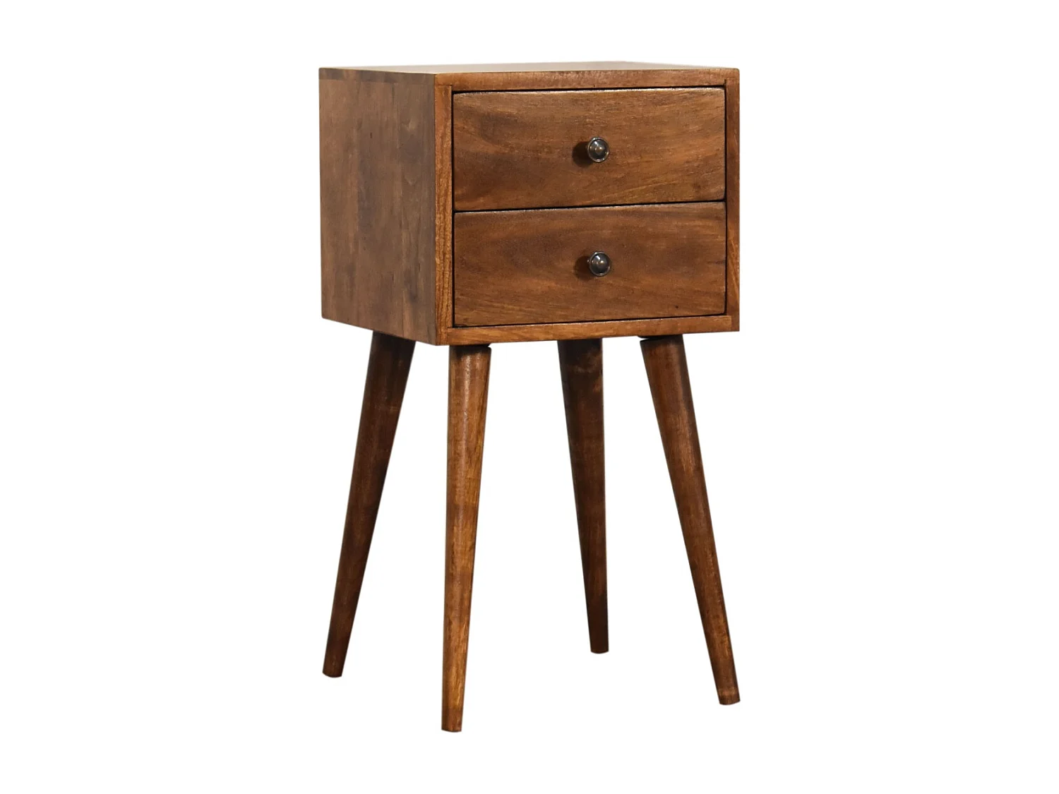 Table de chevet Mini 2 Tiroirs Chestnut