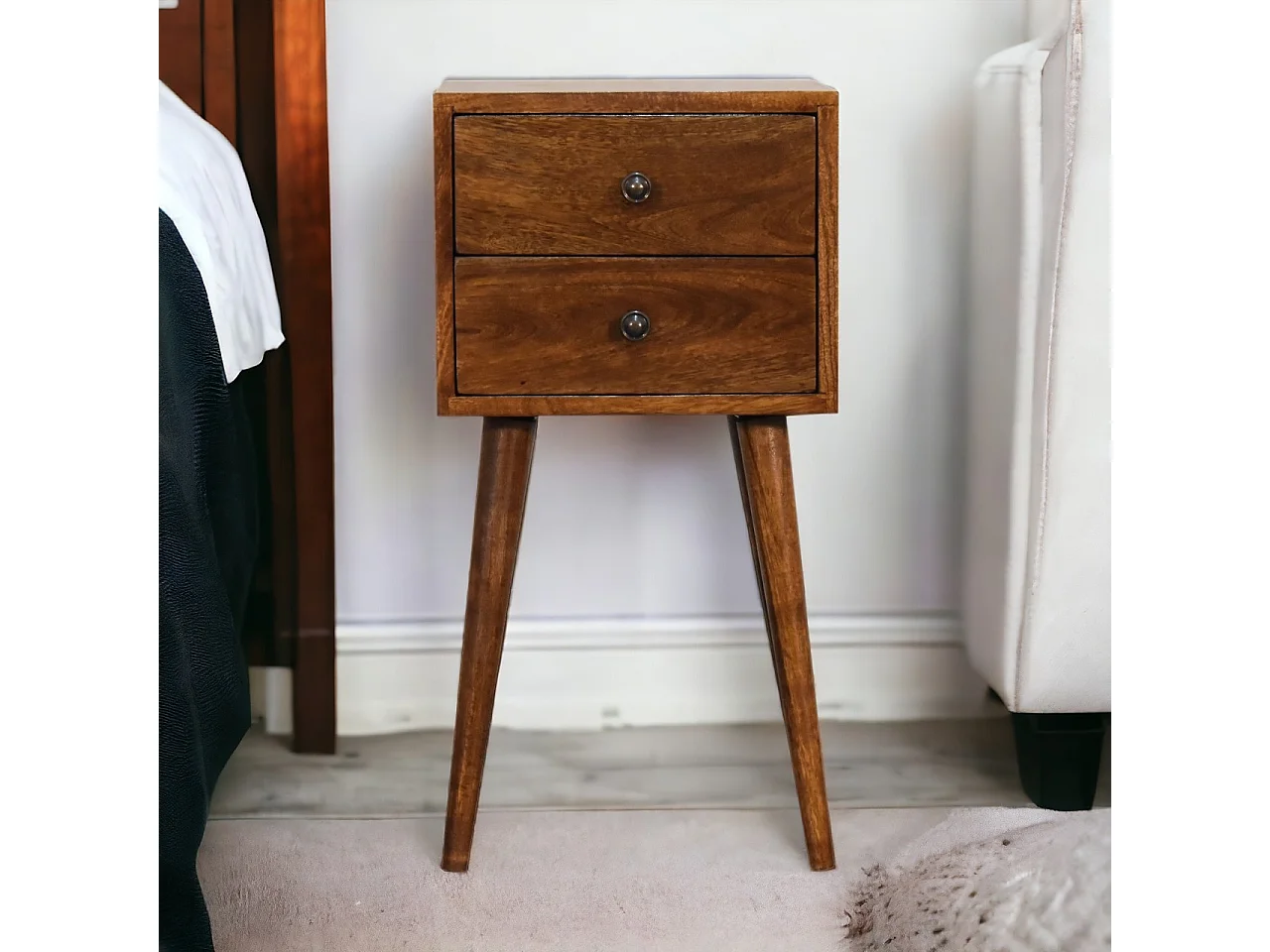 Mini nachttafel met lades