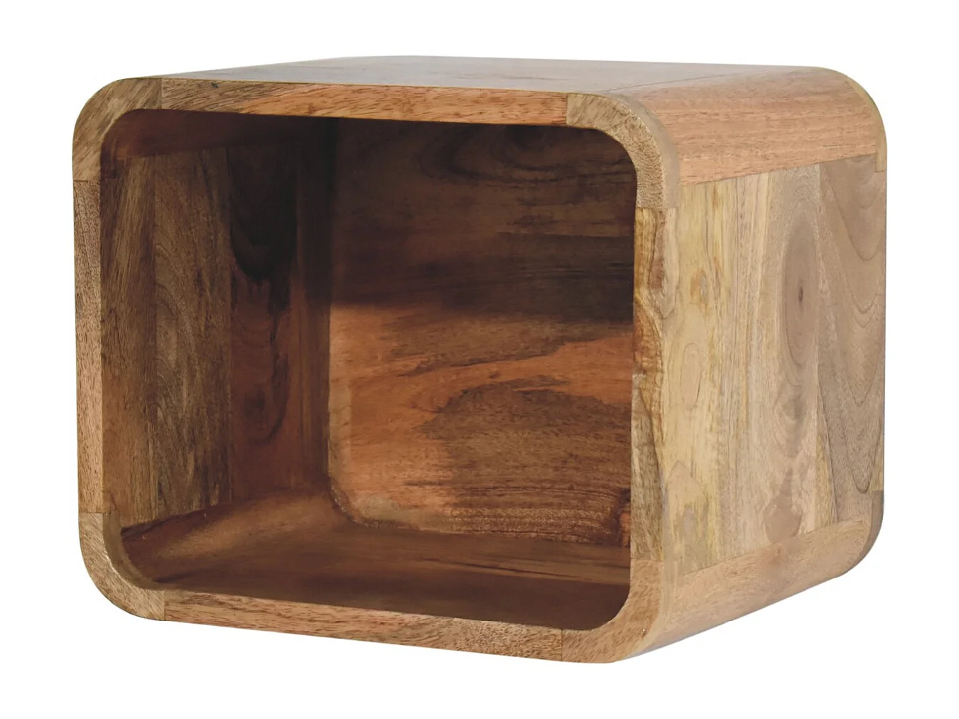 Ścienna szafka nocna w stylu dębowym z otwartą przestrzenią