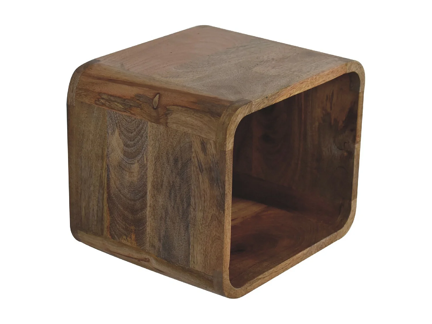 Ścienna szafka nocna w stylu dębowym z otwartą przestrzenią