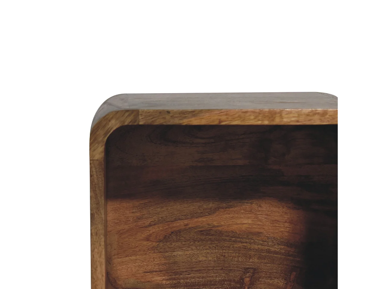 Ścienna szafka nocna w stylu dębowym z otwartą przestrzenią