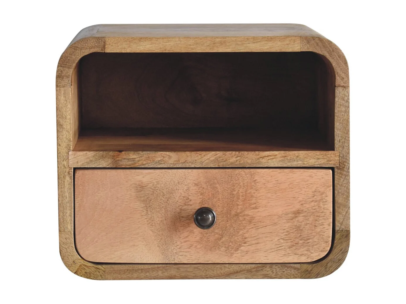Mesita de noche Extra Mini Wall Mounted Curved Oak-ish