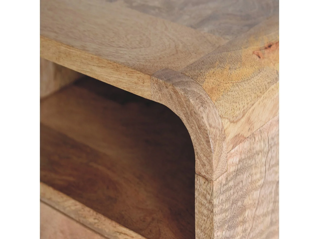 Mesita de noche Extra Mini Wall Mounted Curved Oak-ish