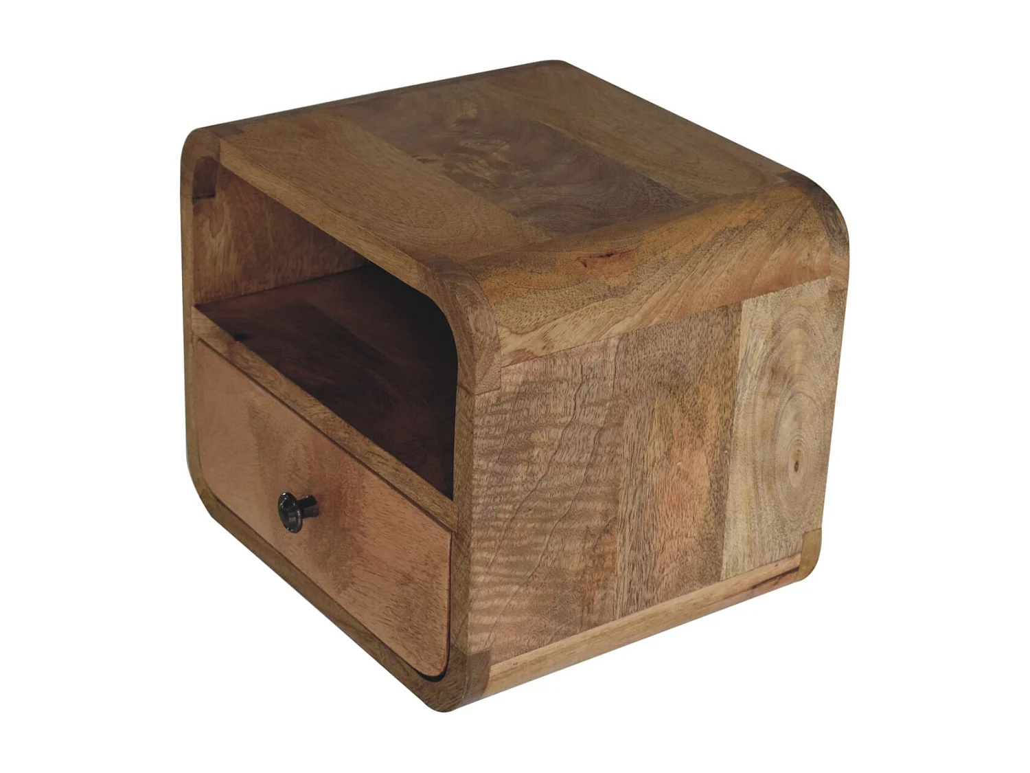 Mesita de noche Extra Mini Wall Mounted Curved Oak-ish