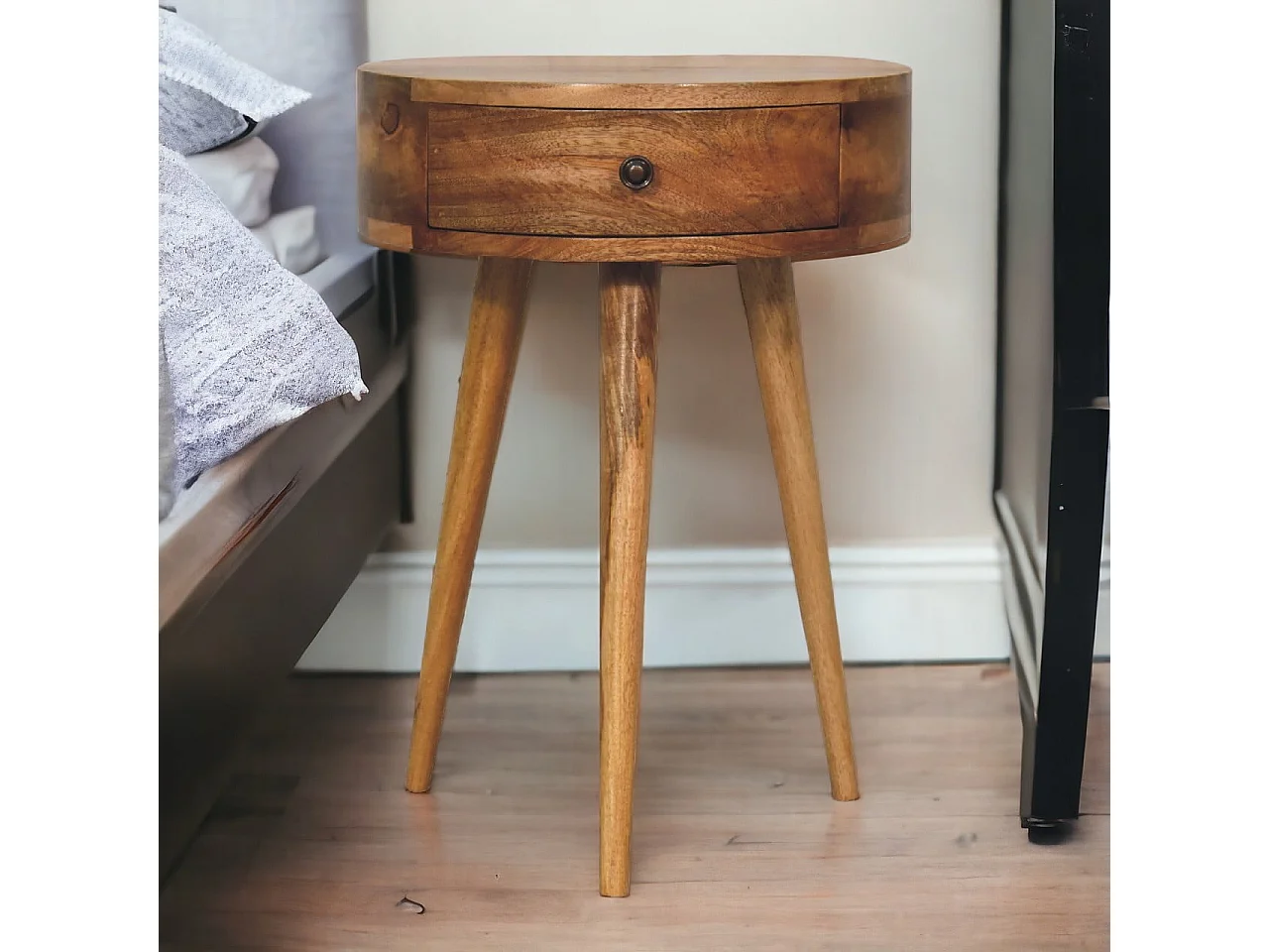 Table de chevet Mini Oak-ish Circulaire