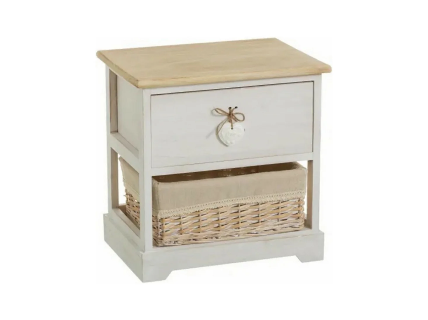 Table de chevet - Beige/naturel
