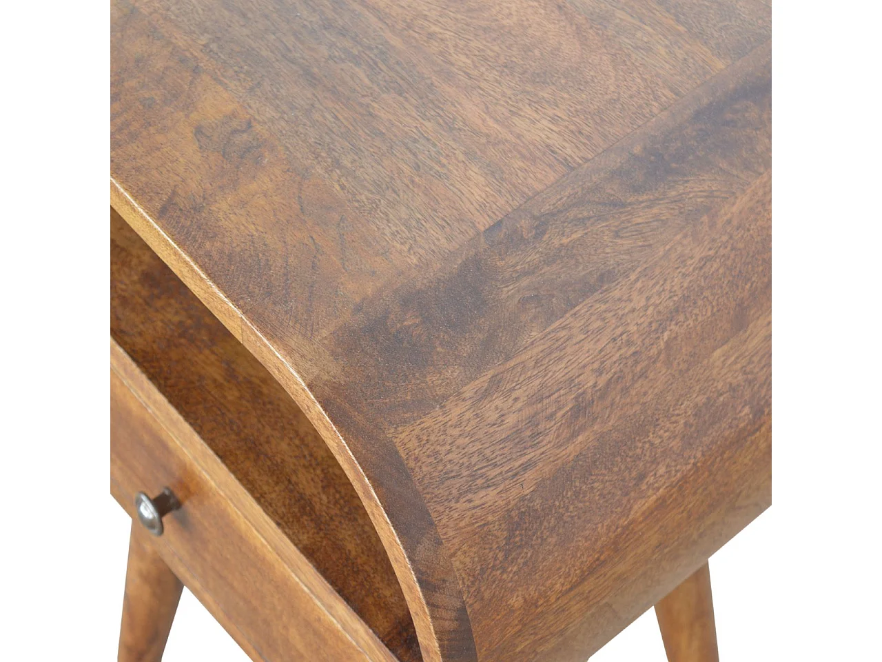 Okrągła otwarta szafka nocna Chestnut