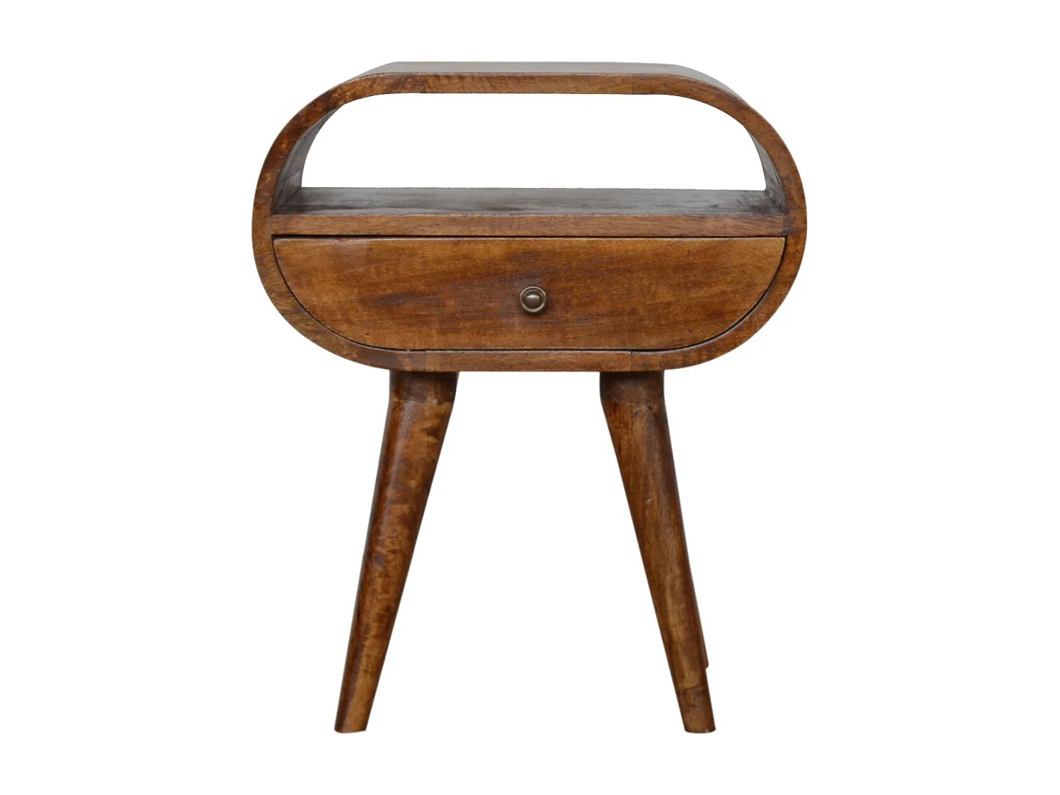 Okrągła otwarta szafka nocna Chestnut