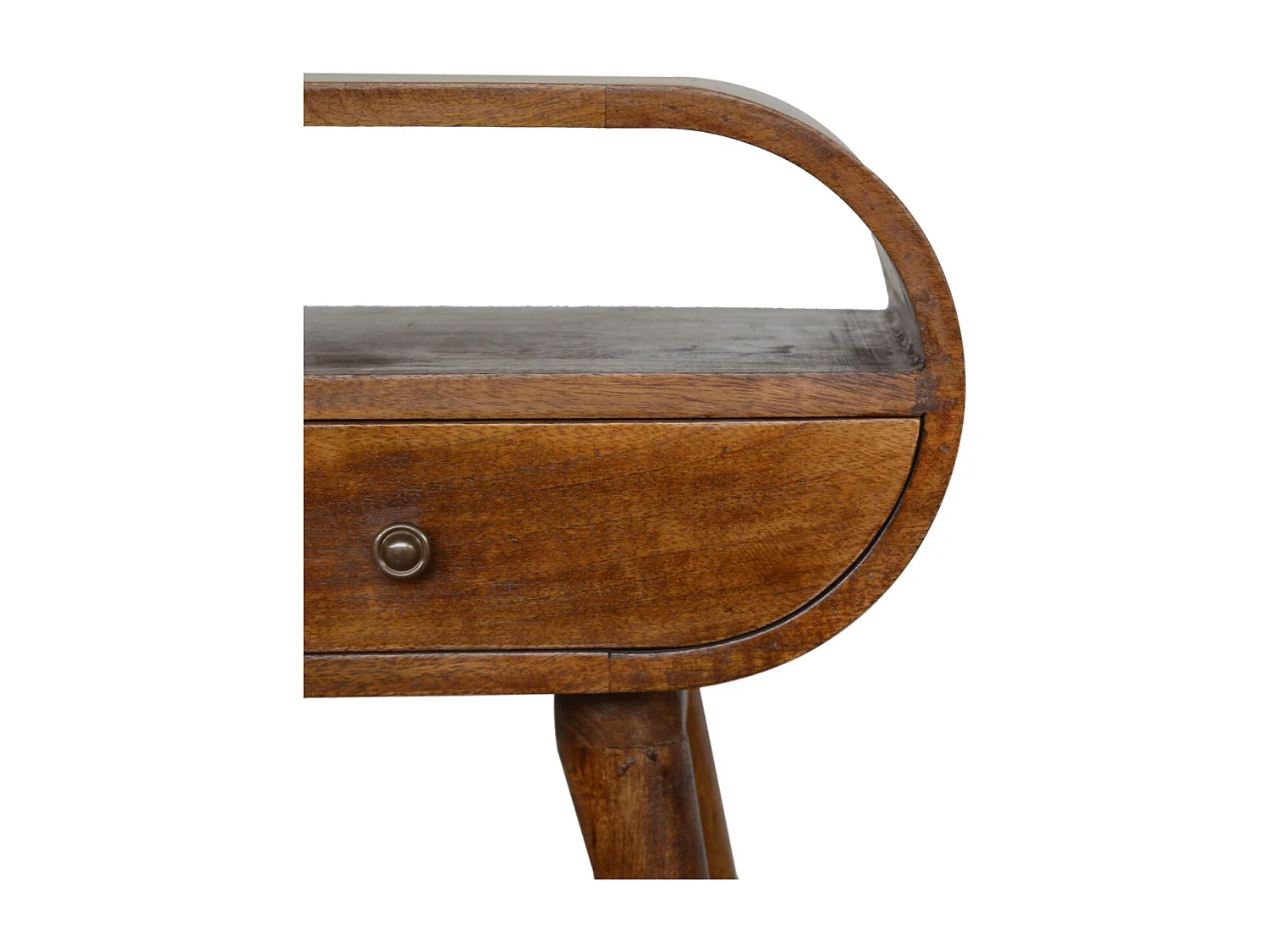 Okrągła otwarta szafka nocna Chestnut