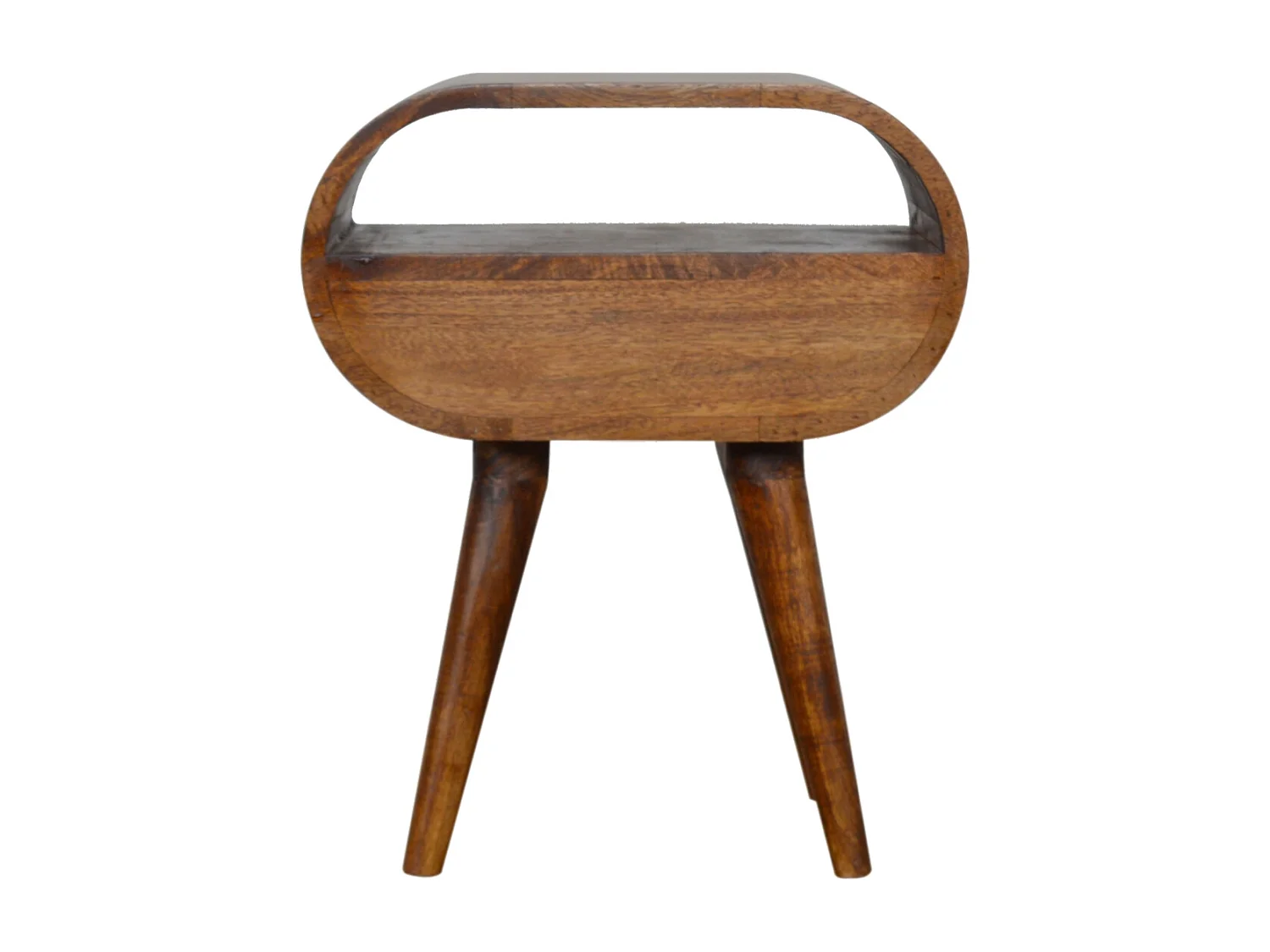 Okrągła otwarta szafka nocna Chestnut