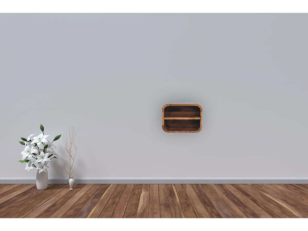 Table de chevet Oak-ish Floating Open Curve