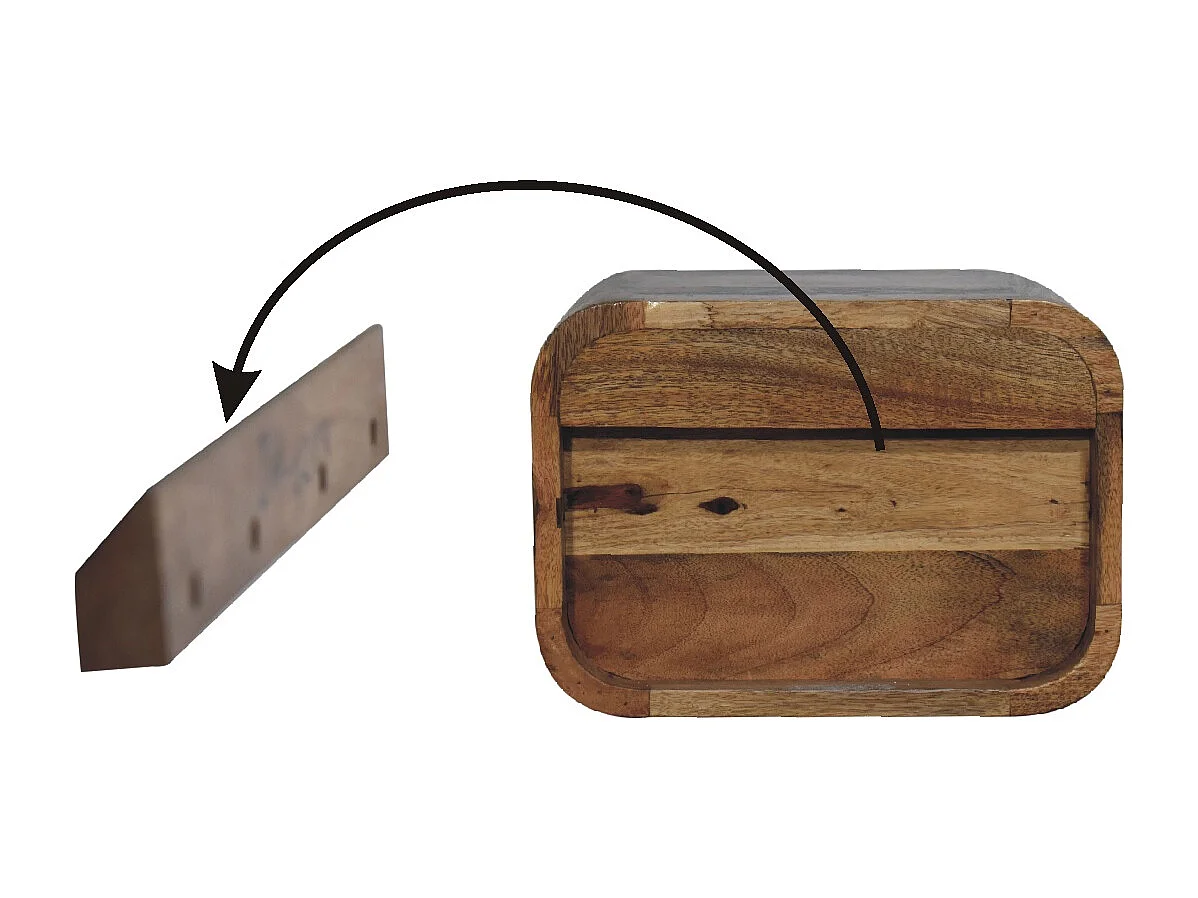 Table de chevet Oak-ish Floating Open Curve