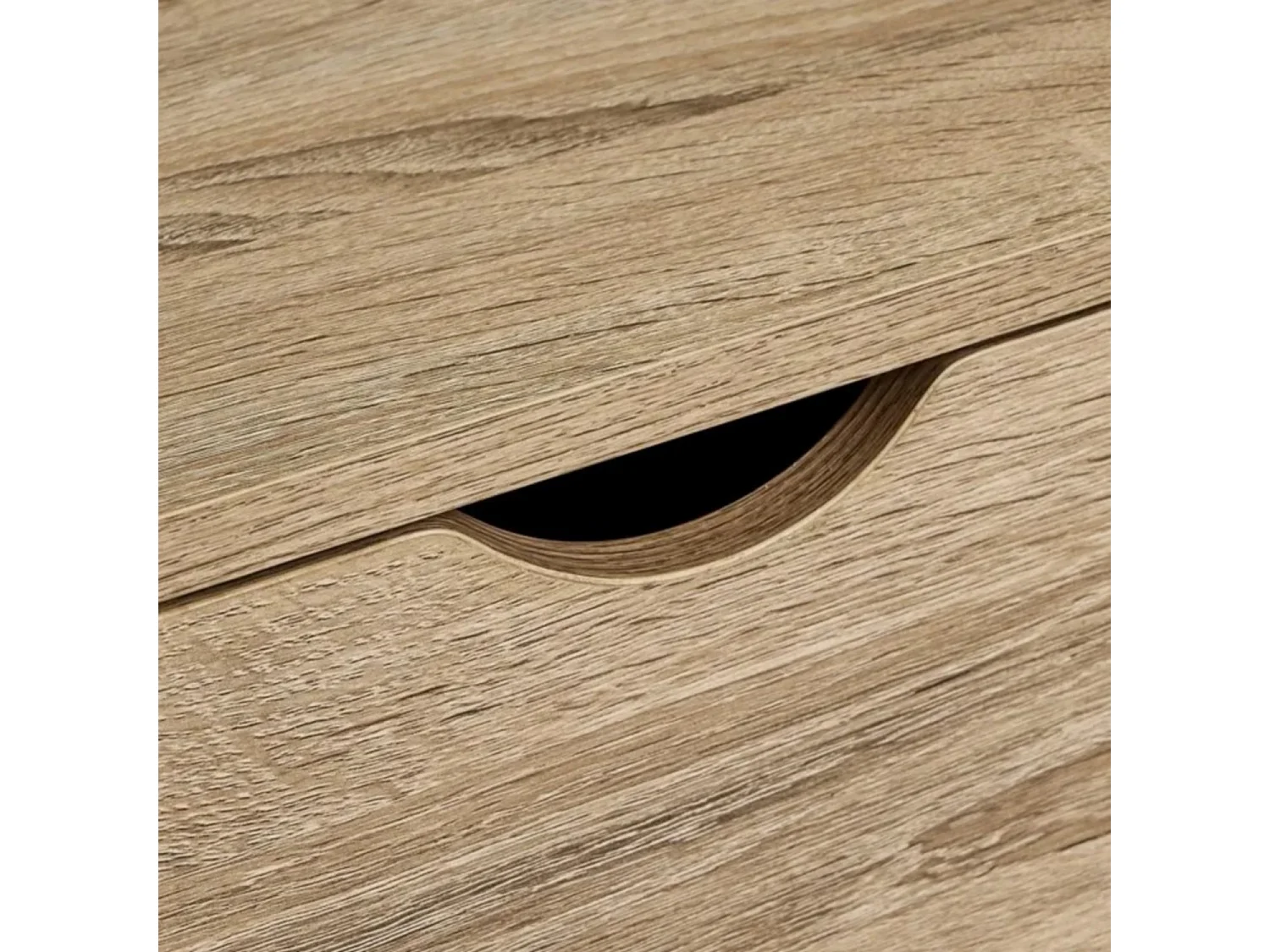 Table de Chevet Table de Nuit Coloris Naturel/Noir - Longueur 40 x Profondeur 35 x Hauteur 49,50 cm