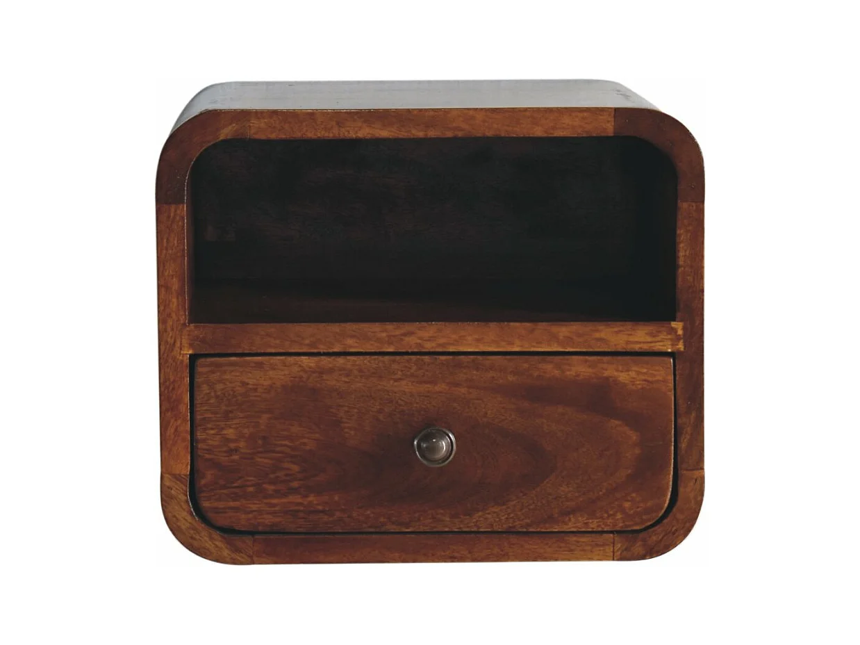 Table de chevet Extra Mini Wall Mounted Curved Chestnut