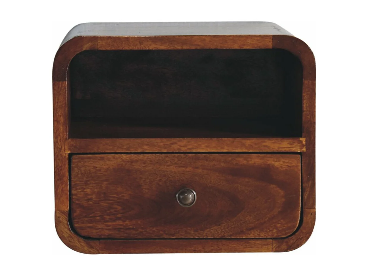 Table de chevet Extra Mini Wall Mounted Curved Chestnut