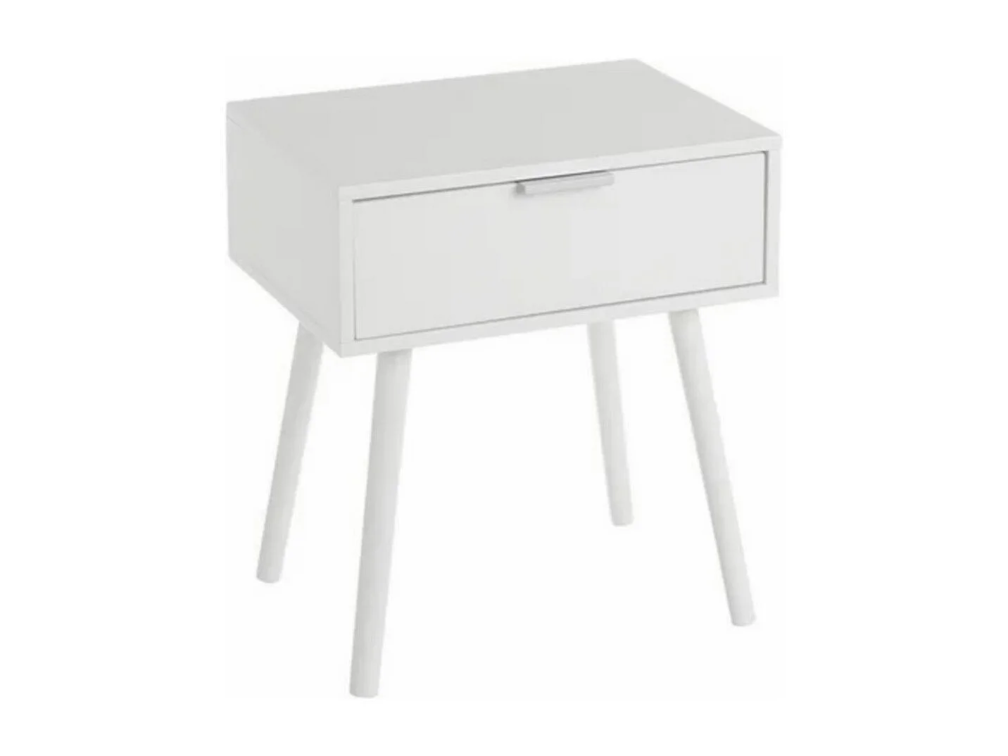 Table de chevet table de nuit coloris blanc - Longueur 40 x Profondeur 30 x Hauteur 45,50 cm