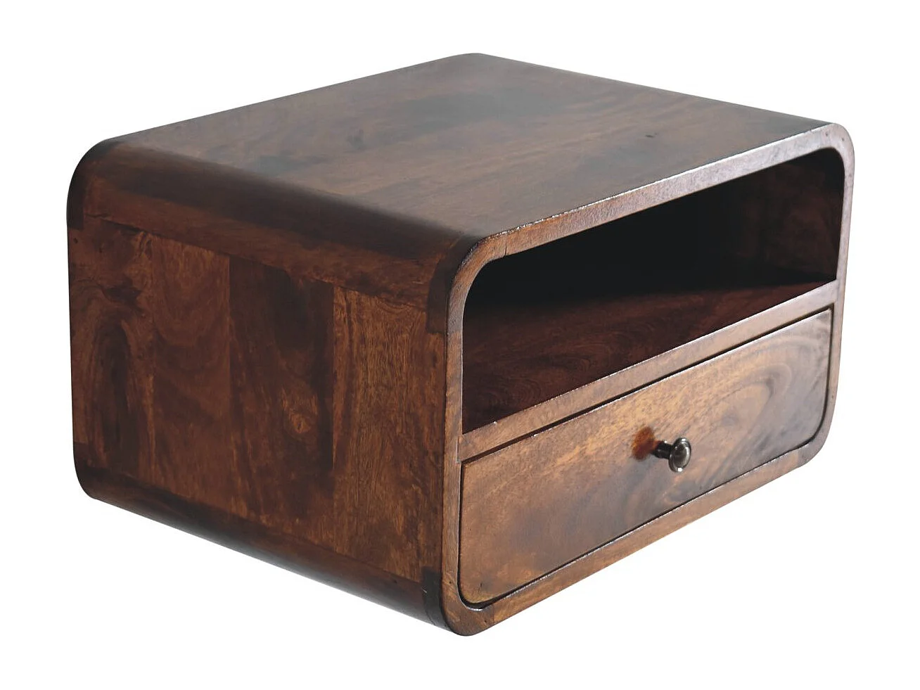 Duża szafka nocna Floating Chestnut z otworem