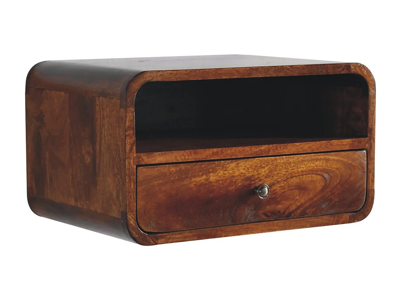 Duża szafka nocna Floating Chestnut z otworem