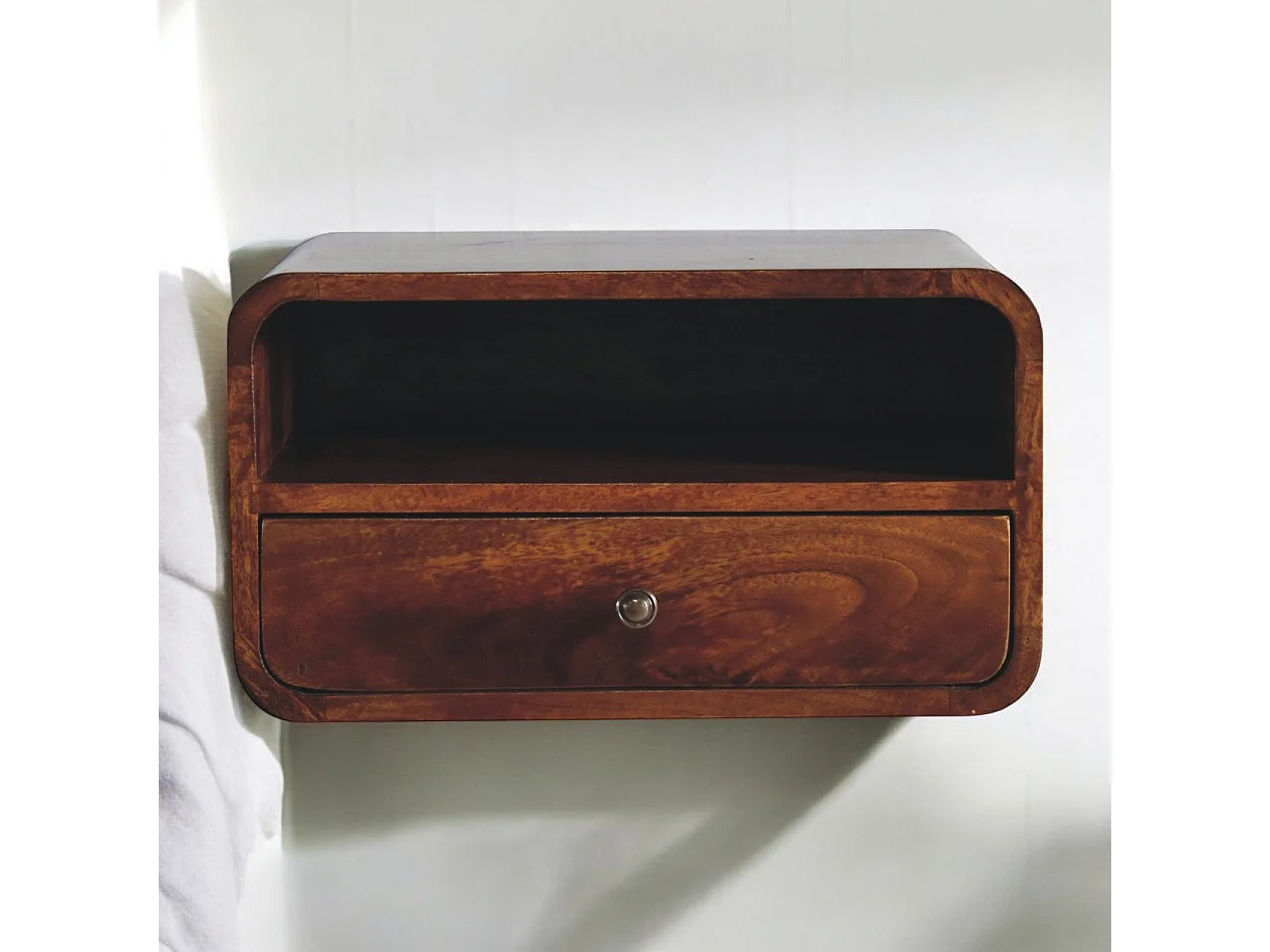 Duża szafka nocna Floating Chestnut z otworem