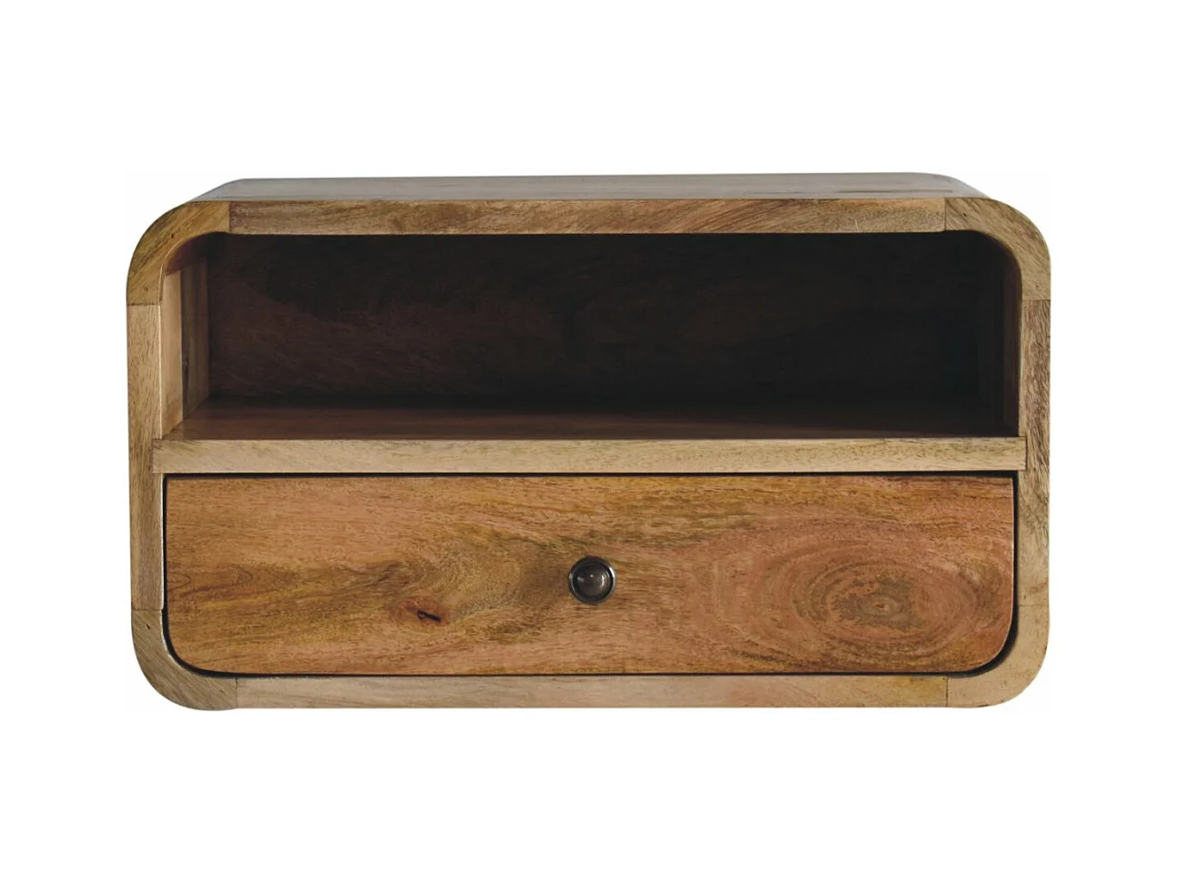 Table de chevet Large Oak-ish Curve Upper Slot Floating