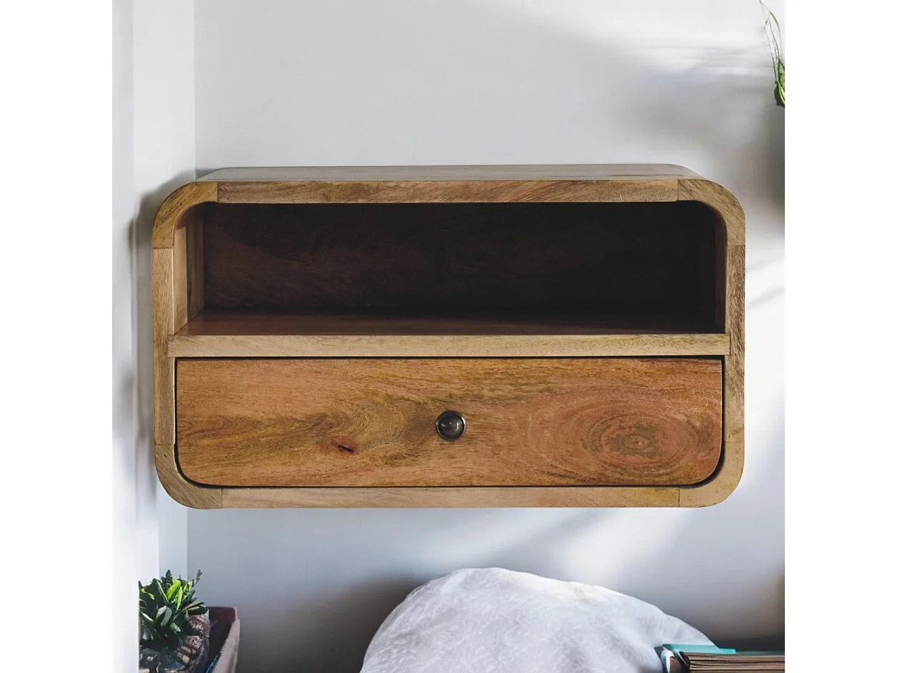 Mesita de noche de roble