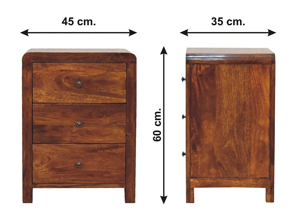 Aspen nachttafel met lades
