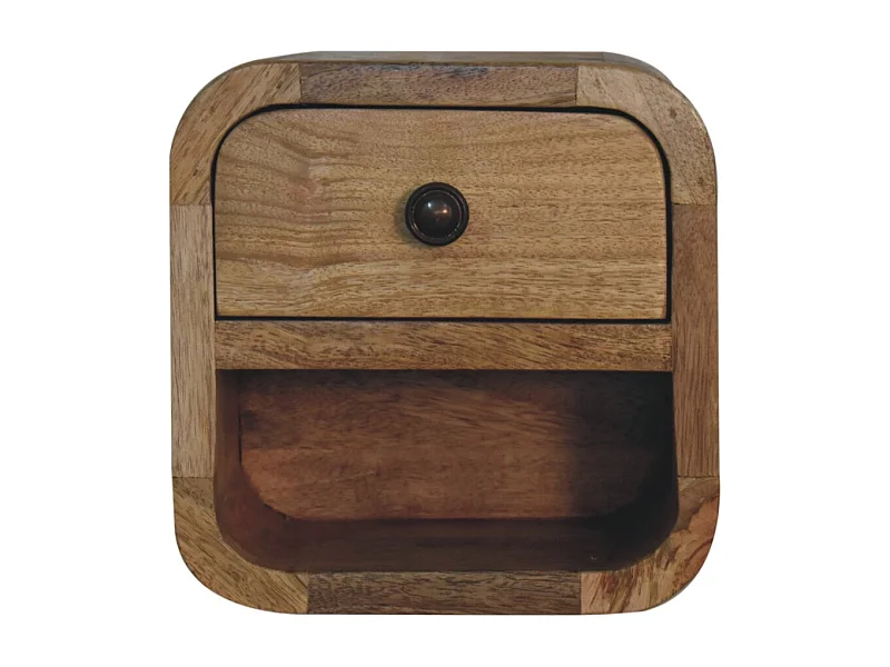 Table de chevet Mini Curved Oak-ish avec Slot