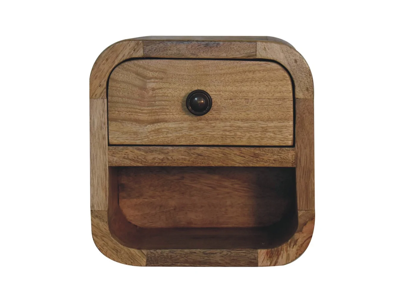 Table de chevet Mini Curved Oak-ish avec Slot
