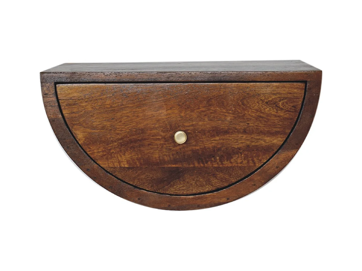 Table de chevet Chestnut Crescent Floating