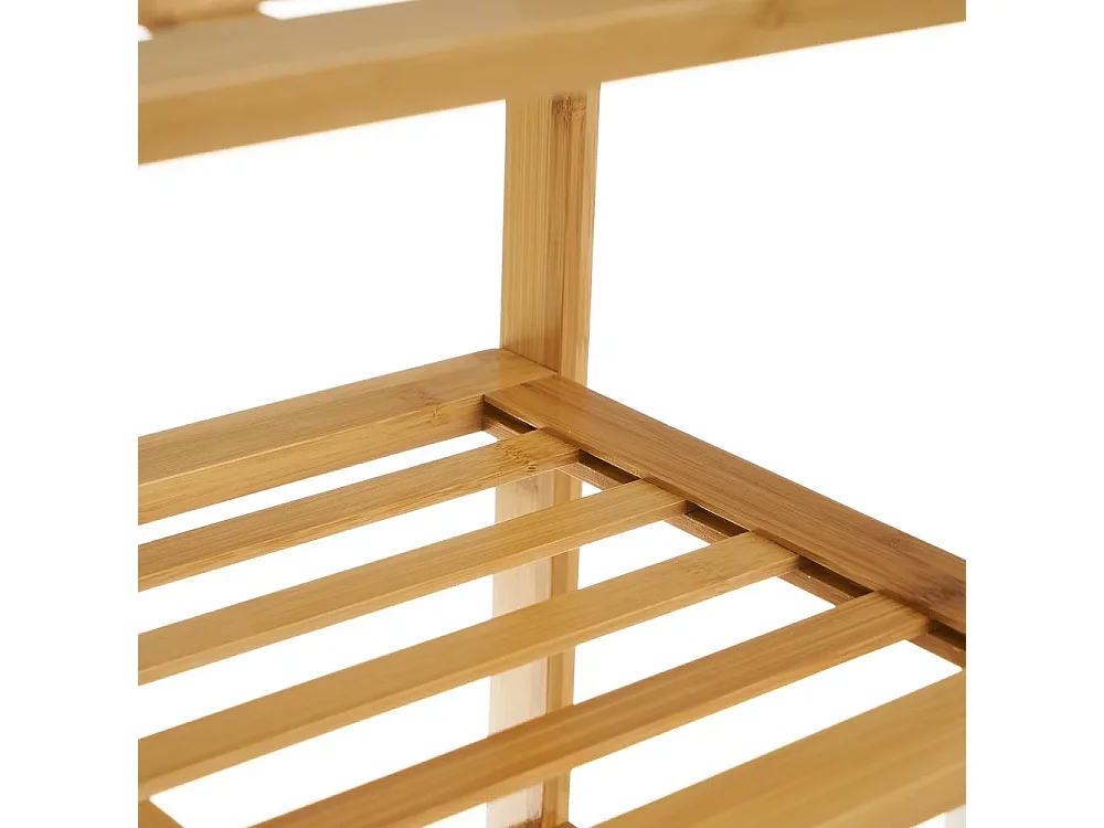 Meuble à chaussures en bambou coloris naturel - Longueur 70 x Profondeur 26 x Hauteur 50 cm