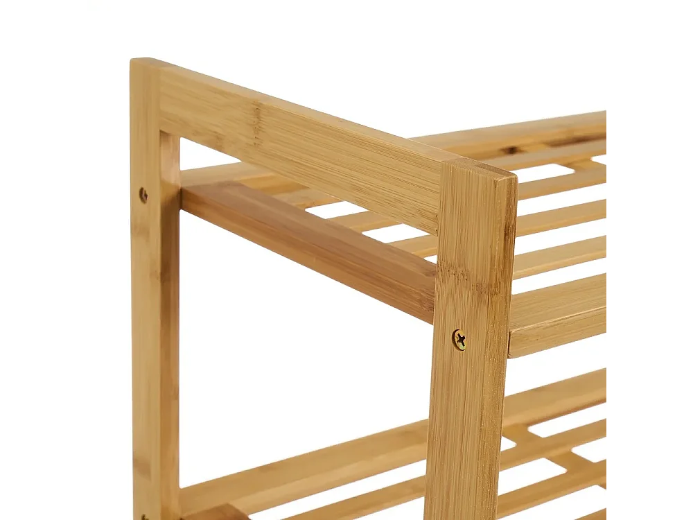 Meuble à chaussures en bambou coloris naturel - Longueur 70 x Profondeur 26 x Hauteur 50 cm