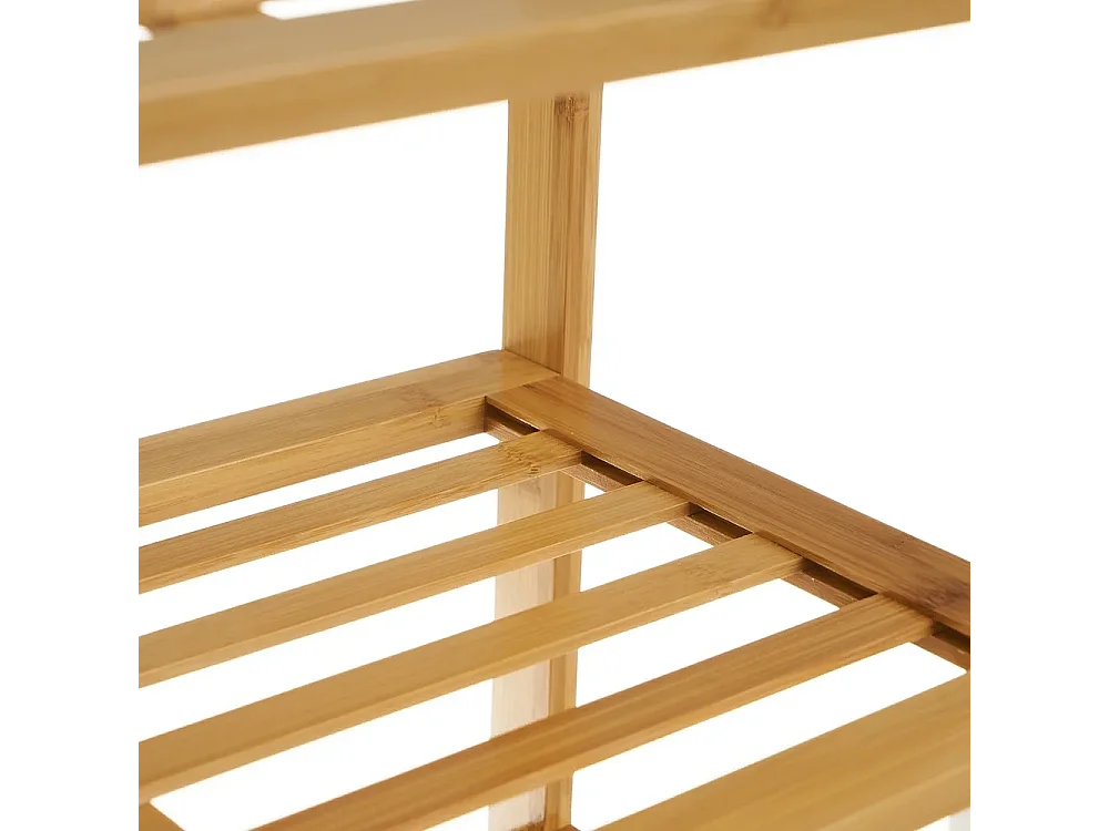 Meuble à chaussures en bambou coloris naturel - Longueur 70 x Profondeur 26 x Hauteur 50 cm