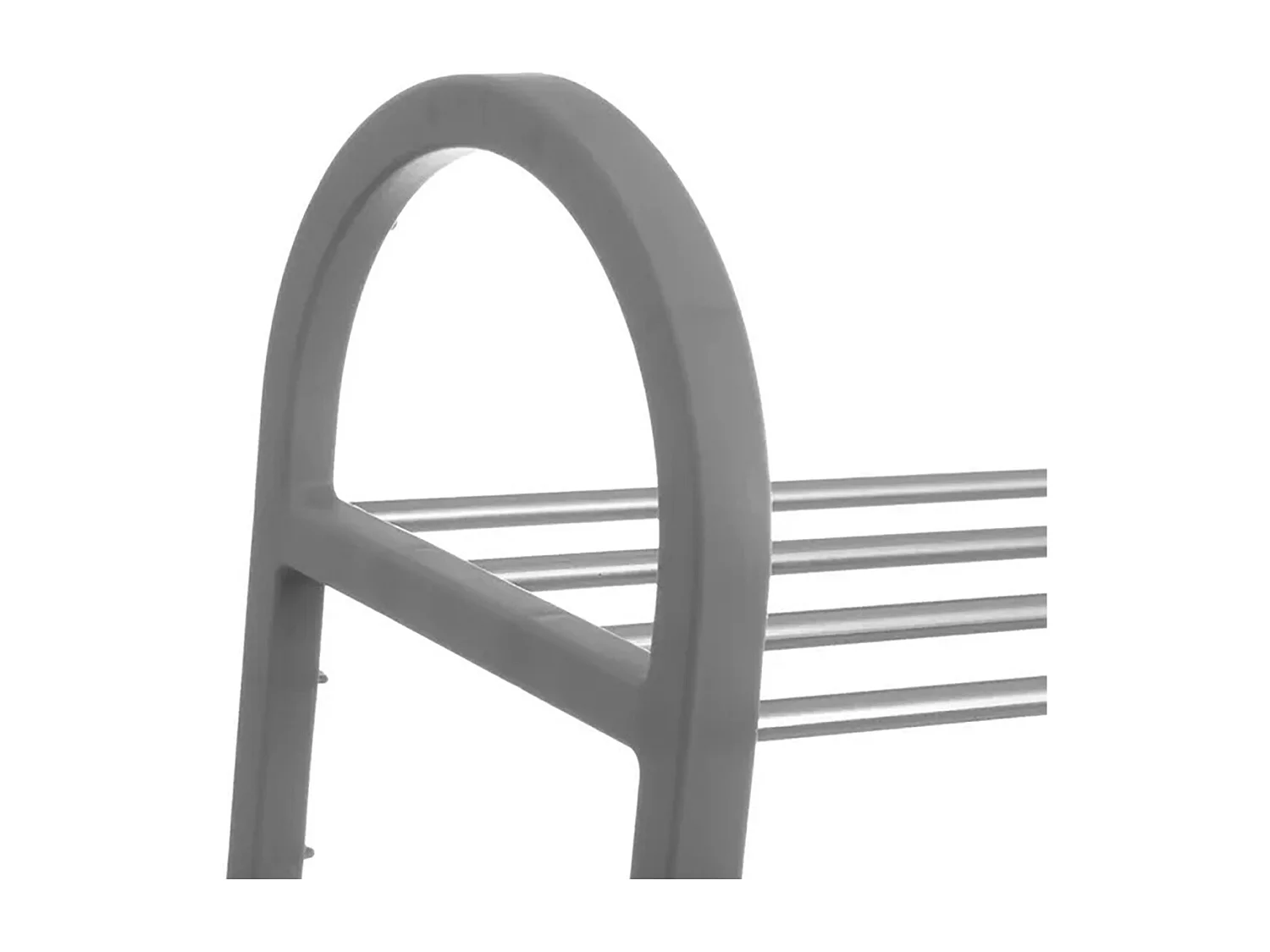 ARMOIRE À CHAUSSURES 4 TABLETTES GRIS 50 X 19 X 65 CM