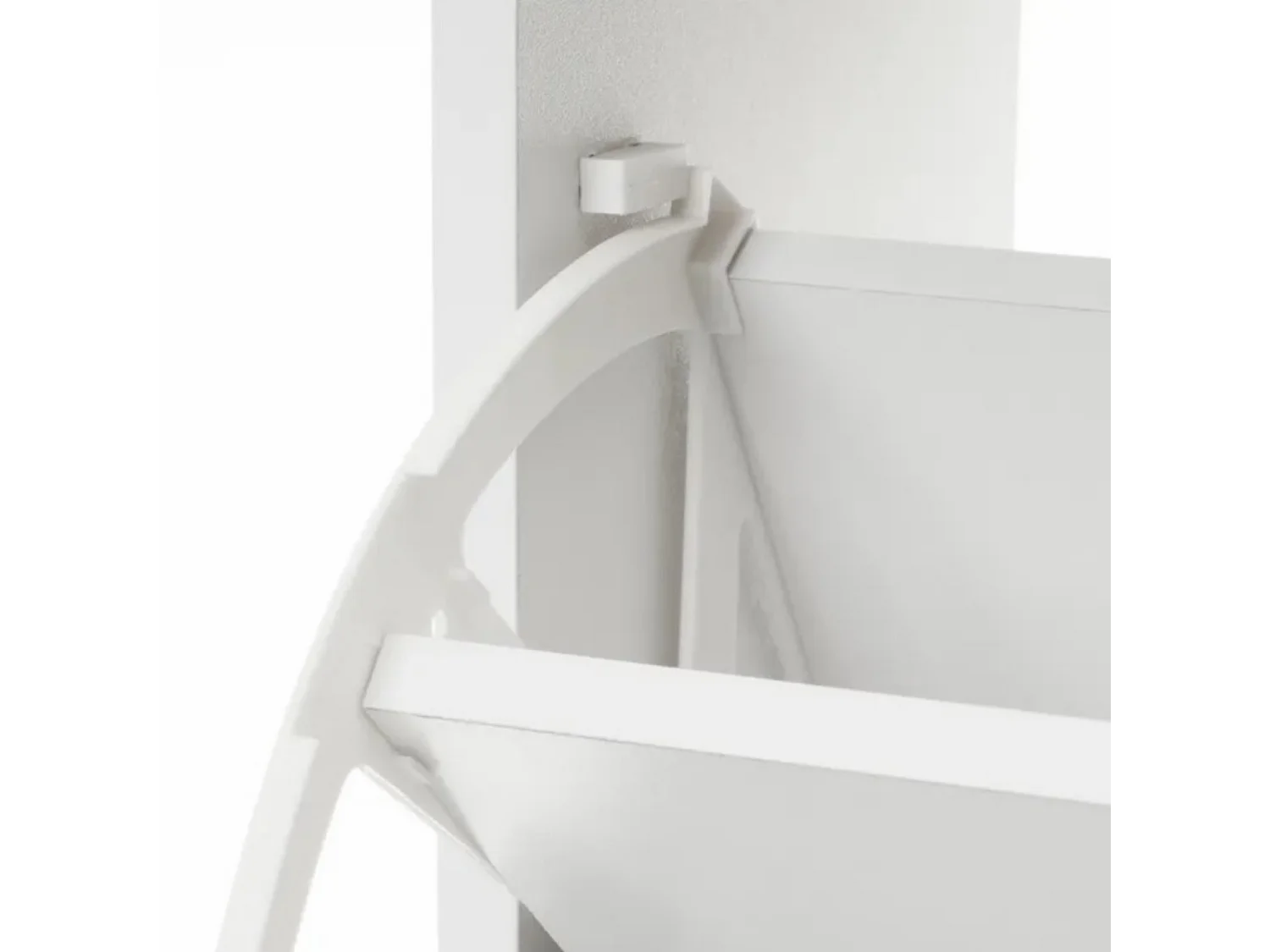 Meuble à chaussures, armoire à chaussure coloris blanc - Longueur 60 x Profondeur 24 x Hauteur 80 cm