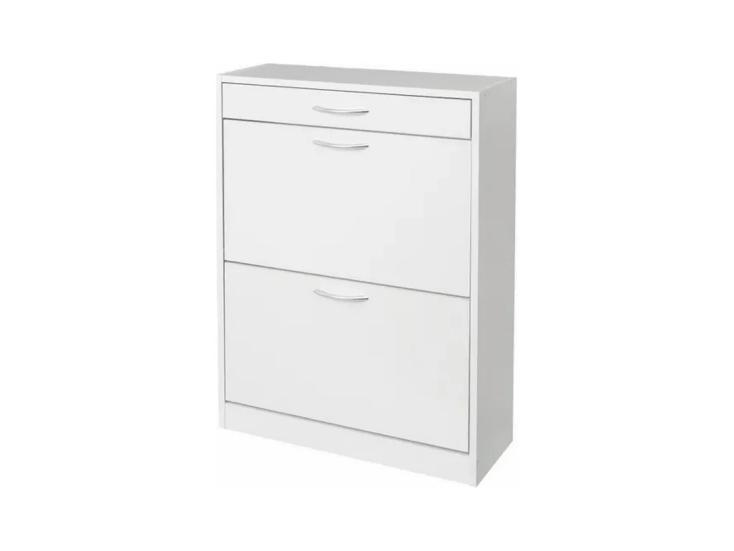 Meuble à chaussures, armoire à chaussure coloris blanc - Longueur 60 x Profondeur 24 x Hauteur 80 cm
