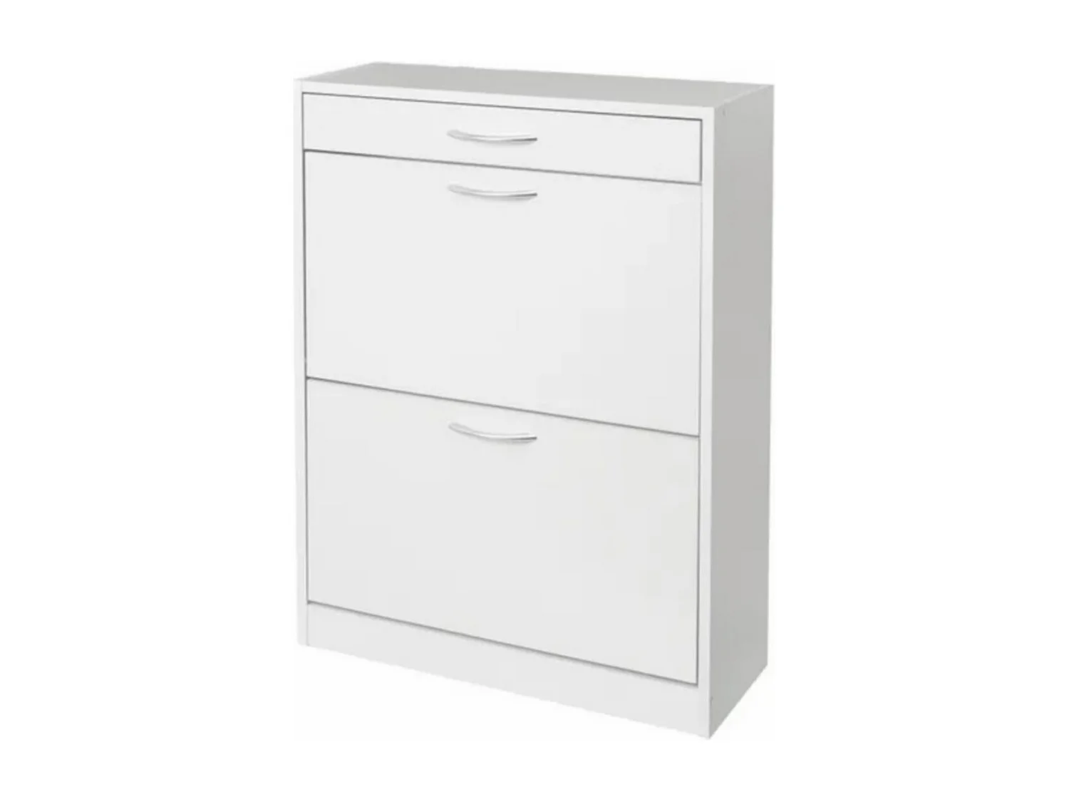 Meuble à chaussures, armoire à chaussure coloris blanc - Longueur 60 x Profondeur 24 x Hauteur 80 cm