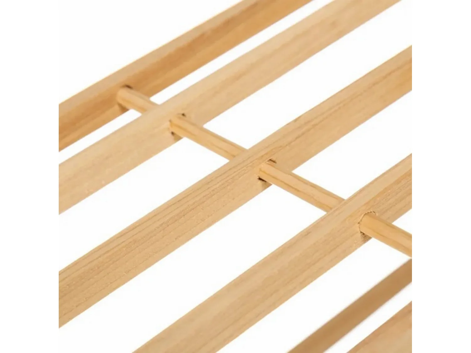 Meuble à chaussures en bois de sapin coloris naturel - Longueur 64 x Profondeur 26 x Hauteur 29,50 cm