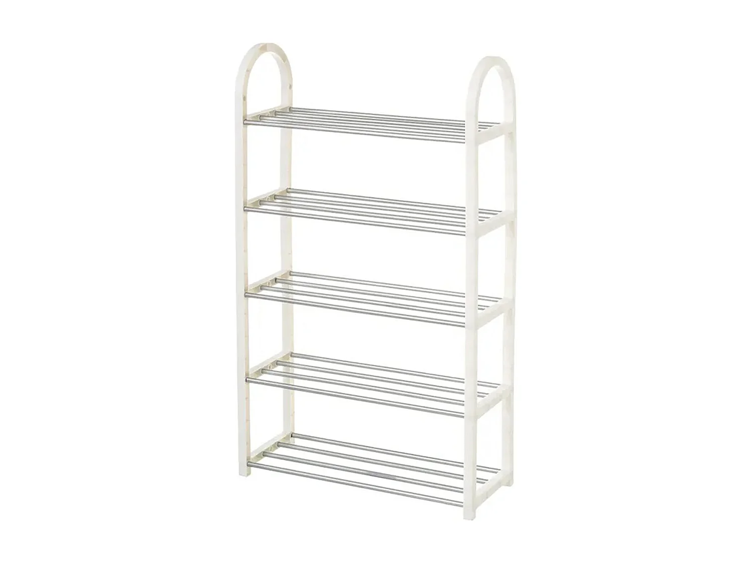 ARMOIRE À CHAUSSURES 5 TABLETTES BLANC 50 X 19 X 82 CM