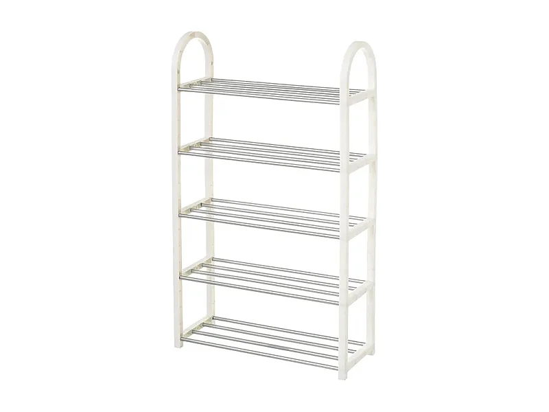 ARMOIRE À CHAUSSURES 5 TABLETTES BLANC 50 X 19 X 82 CM